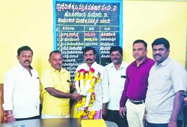 ಪ್ರಾ.ಕೃಷಿ ಪತ್ತಿನ ಸಹಕಾರ ಸಂಘದ ಉಪಾಧ್ಯಕ್ಷರಾಗಿ ಎನ್‌.ವಿ.ಹನುಮಂತಪ್ಪ  