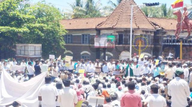 ಭೂಮಾಪಕರಿಂದ ಬೆಳಗಾವಿಯಲ್ಲಿ ಬೃಹತ್ ಪ್ರತಿಭಟನೆ 