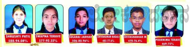 ಎಸ್‌ಎಸ್‌ಎಲ್‌ಸಿ ಪರೀಕ್ಷೆಯಲ್ಲಿ ಗೊಲ್ಲಾಳೇಶ್ವರ ಪ್ರೌಢಶಾಲೆಯ ವಿದ್ಯಾರ್ಥಿಗಳ ಸಾಧನೆ 