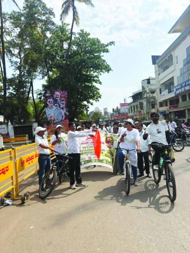 ವಿಶ್ವ ಪರಿಸರ ದಿನಾಚರಣೆ ಅಂಗವಾಗಿ ಗೋ ಗ್ರೀನ್ ಇನಿಶಿಯೇಟಿವ್ ಸೈಕಲ್ ಜಾಥಾ  