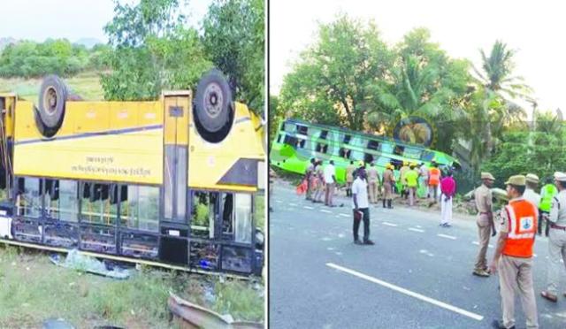 ಮಧುರೈ ಸಮೀಪ ಓಮ್ನಿ ಬಸ್–ಟಿಎನ್‌ಎಸ್‌ಟಿಸಿ ಬಸ್ ಮುಖಾಮುಖಿ ಡಿಕ್ಕಿ: ಐವರು ಸಾವು, 42 ಮಂದಿಗೆ ಗಾಯ