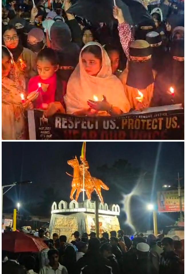 ನೀಟ್‌: ವಿದ್ಯಾರ್ಥಿಗಳ ಹೋರಾಟಕ್ಕೆ  ಬೆಂಬಲ, ಮೃತ ವಿದ್ಯಾರ್ಥಿಗಳ ಆತ್ಮಕ್ಕೆ ಶಾಂತಿ ಕೋರಿ ಕ್ಯಾಂಡಲ್‌ ಪ್ರತಿಭಟನೆ