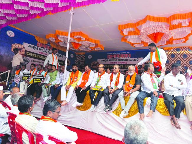 ನಾಗೇಂದ್ರ ರಾಜೀನಾಮೆಗೆ ಆಗ್ರಹಿಸಿ ಬಿಜೆಪಿ ಧರಣಿ 5ನೇ ದಿನಕ್ಕೆ