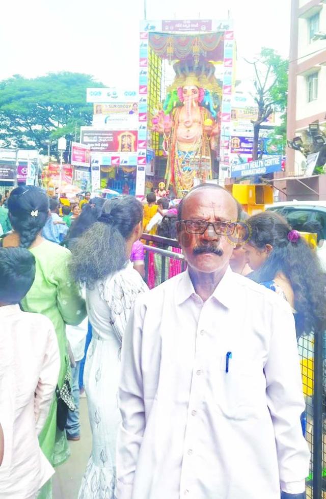 70 ಅಡಿ ಗಣಪತಿ ದರ್ಶನ ಪಡೆದ ಗಣೇಶ್  