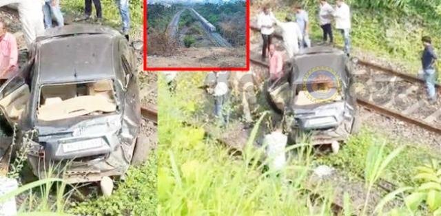 ನವಿ ಮುಂಬೈನಲ್ಲಿ ಪಾರ್ಸಿಕ್ ಹಿಲ್‌ನಿಂದ ರೈಲು ಹಳಿಗೆ ಕಾರು ಬಿದ್ದು ಯುವಕರಿಗೆ ಗಾಯ
