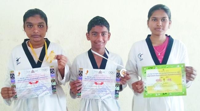 ಟೇಕ್ವಾಂಡೋ: ಜಿಲ್ಲಾ ಮಟ್ಟದಲ್ಲಿ ಚಿನ್ನ ಗೆದ್ದು ರಾಜ್ಯ ಮಟ್ಟಕ್ಕೆ ಆಯ್ಕೆ