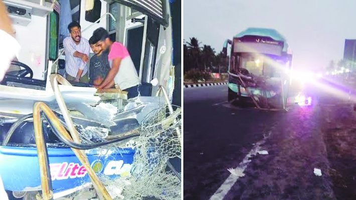 ಮೈಸೂರು ಬಳಿ ಬಸ್–ಲಾರಿ ಮುಖಾಮುಖಿ ಡಿಕ್ಕಿ: ನಾಲ್ವರು ಸಾವು, 14 ಮಂದಿಗೆ ಗಾಯ