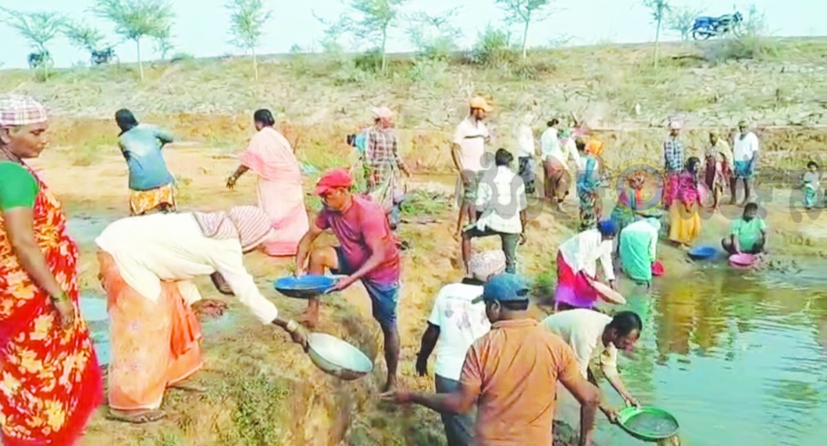 ವಿ ಬಿ ಜಿ ರಾಮ್ ಜಿ ಯೋಜನೆ ಅಡಿಯಲ್ಲಿ ಕೆರೆಗಳ ಹೂಳು ತೆಗೆಯುತ್ತಿರುವ ಕೂಲಿಕಾರರು