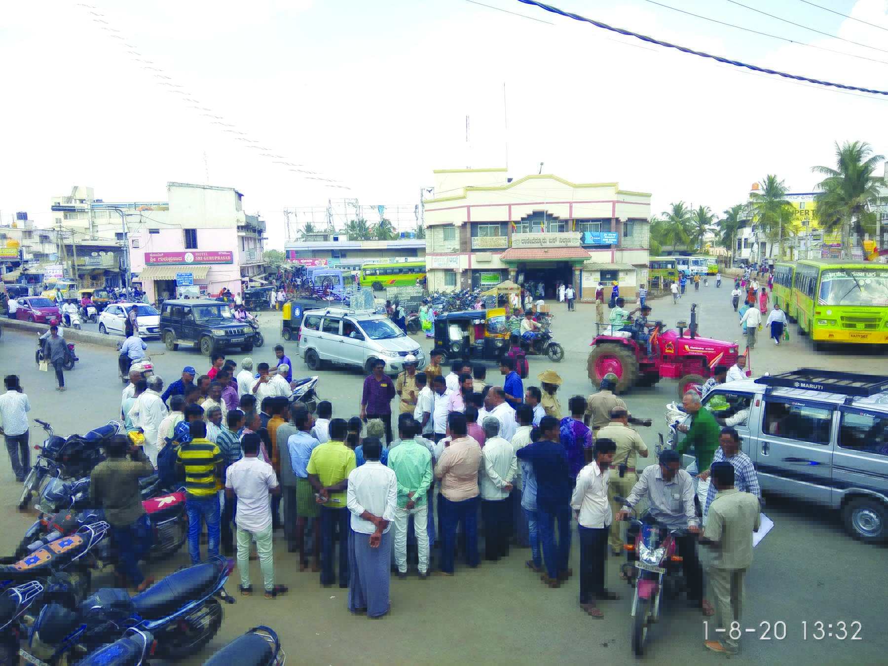 ಭಾರತ್ ಬಂದ್ಗೆ ರಾಣೇಬೆನ್ನೂರಲ್ಲಿ ಸಂಪೂರ್ಣ ವಿಫಲ