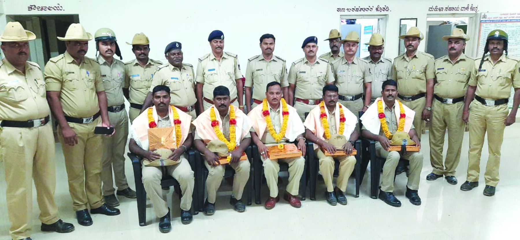 ಉತ್ತಮ ಕರ್ತವ್ಯ ನಿರ್ವಹಿಸಿರುವ ಪೊಲೀಸ್ ಸಿಬ್ಬಂದಿಗೆ ಸನ್ಮಾನ